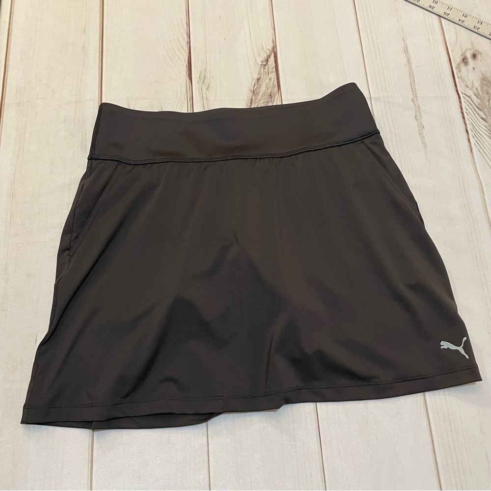 PUMA GOLF Women's Pwrshape Solid Knit Skirt (Black, XL)